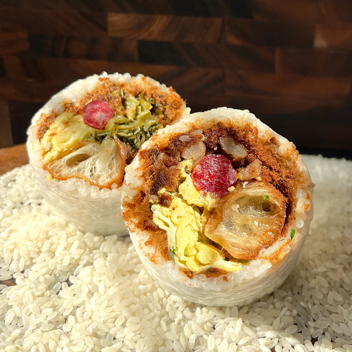 台式香腸飯糰 (Taiwanese Sausage Rice Ball)